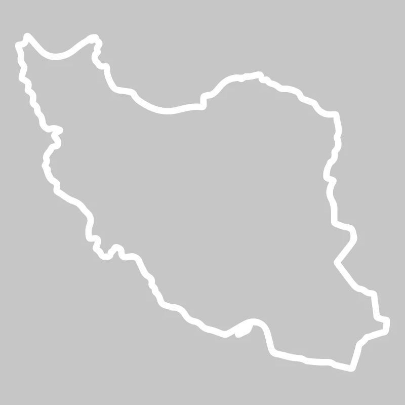 Iran Map Silhouette Persia