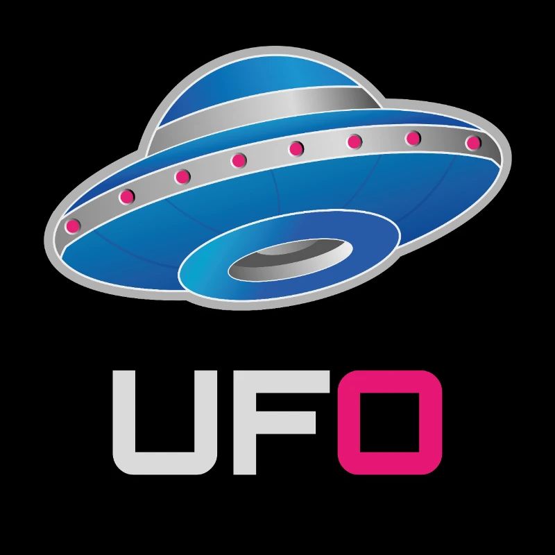 Futuristic Neon UFO