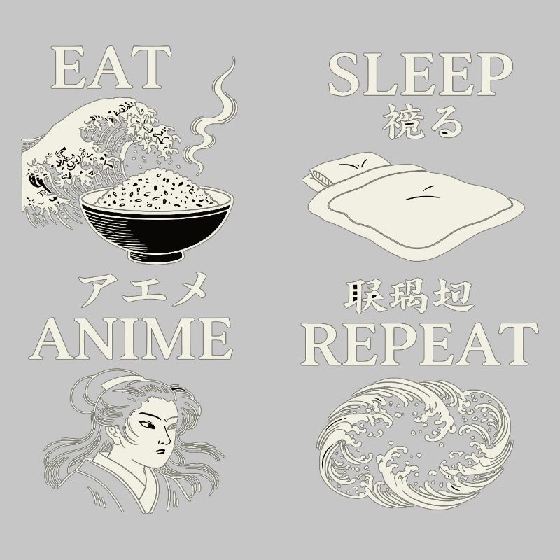 MANGER DORMIR ANIME RÉPÉTER