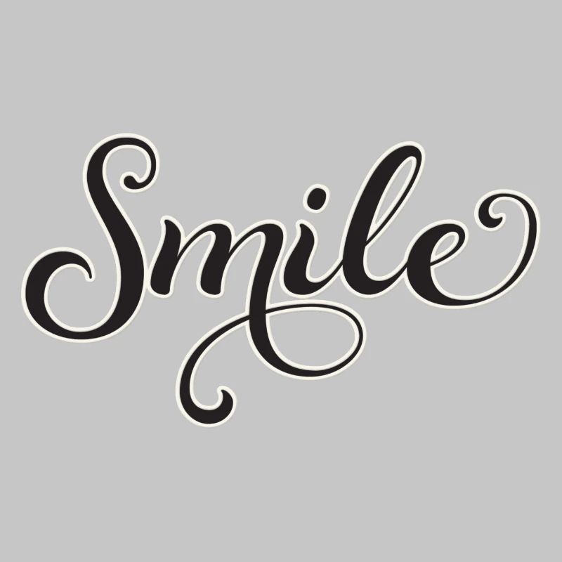Smiling Script Lettering Smile