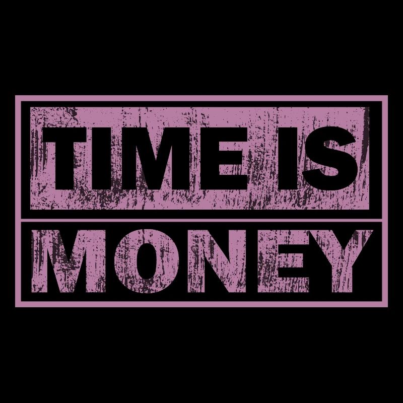 Zeit ist Geld – kühne Typografie