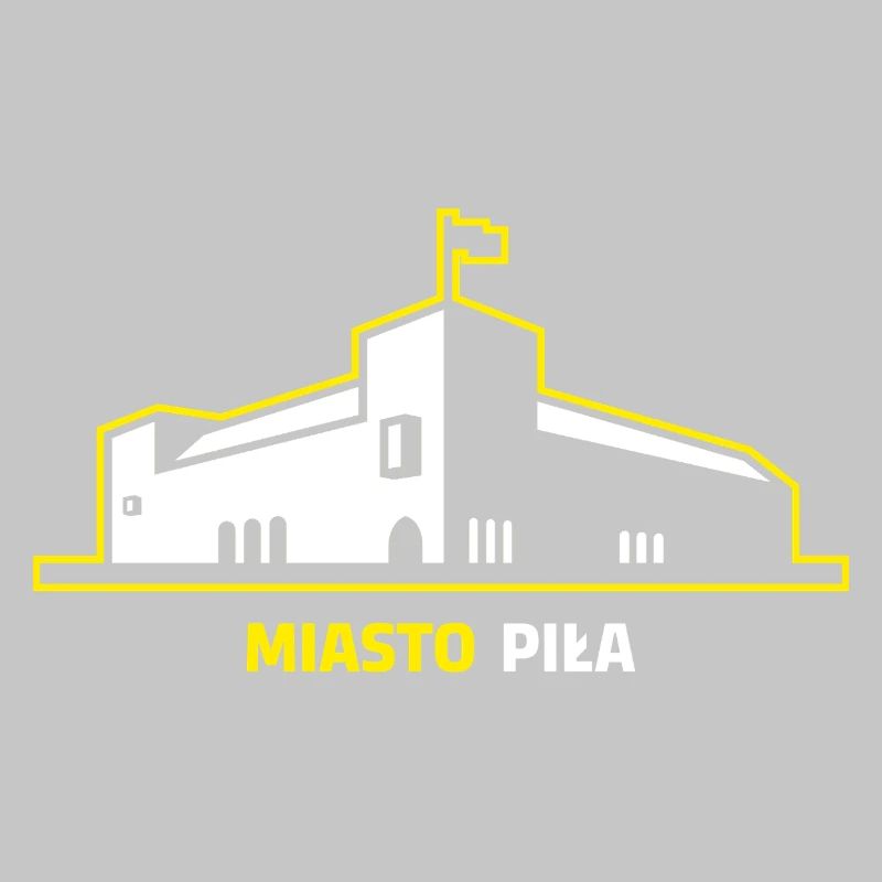 Die Stadt Piła und das Gebäude der Polizeischule