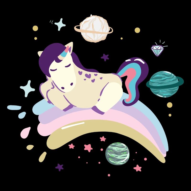 Cosmic Dream Unicorn on Rainbow
