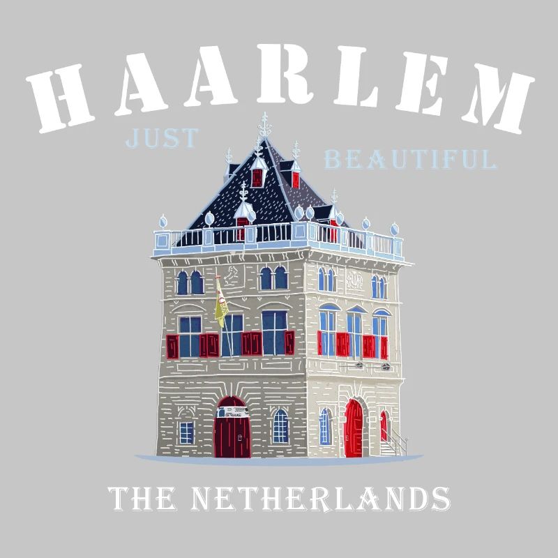 Haarlem Facade De Waag, Netherlands Hand Drawing