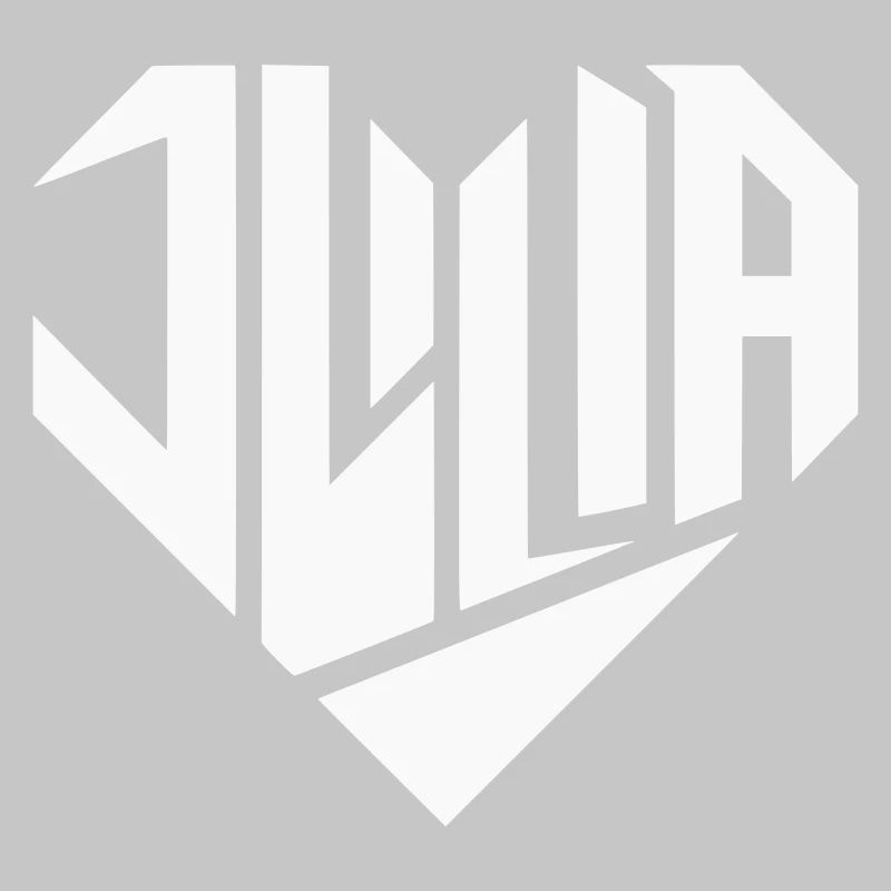 Julia Name Design Heart Design - Color Variable