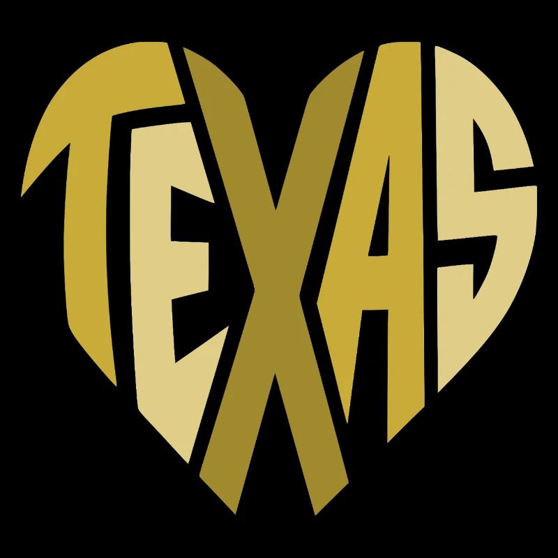 Texas Herz Typografie