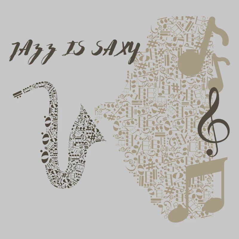 Conception de saxophone musical en notes
