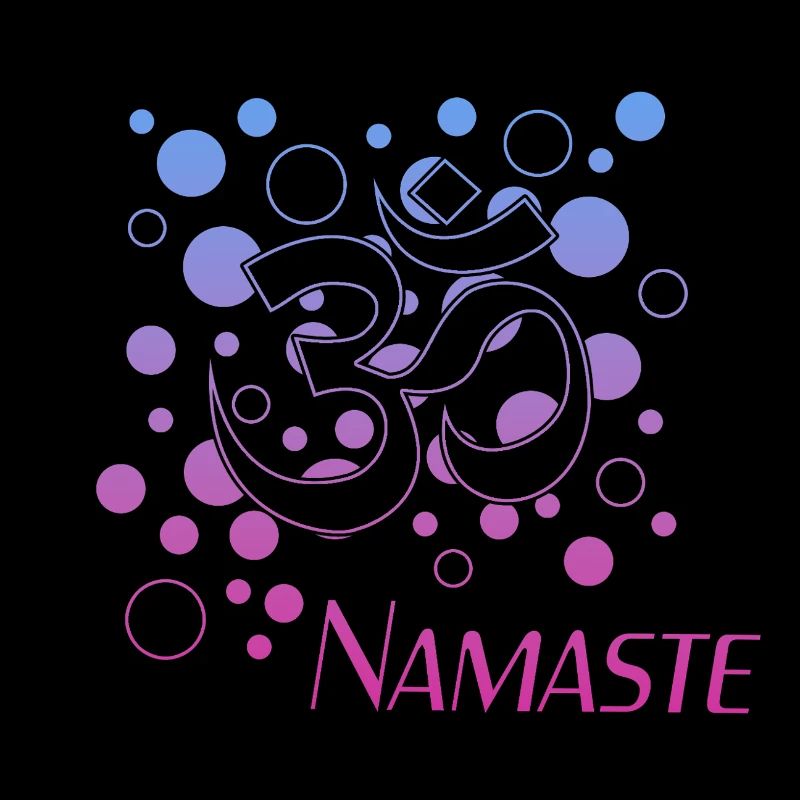 Om Namaste Gradient Kreisdesign
