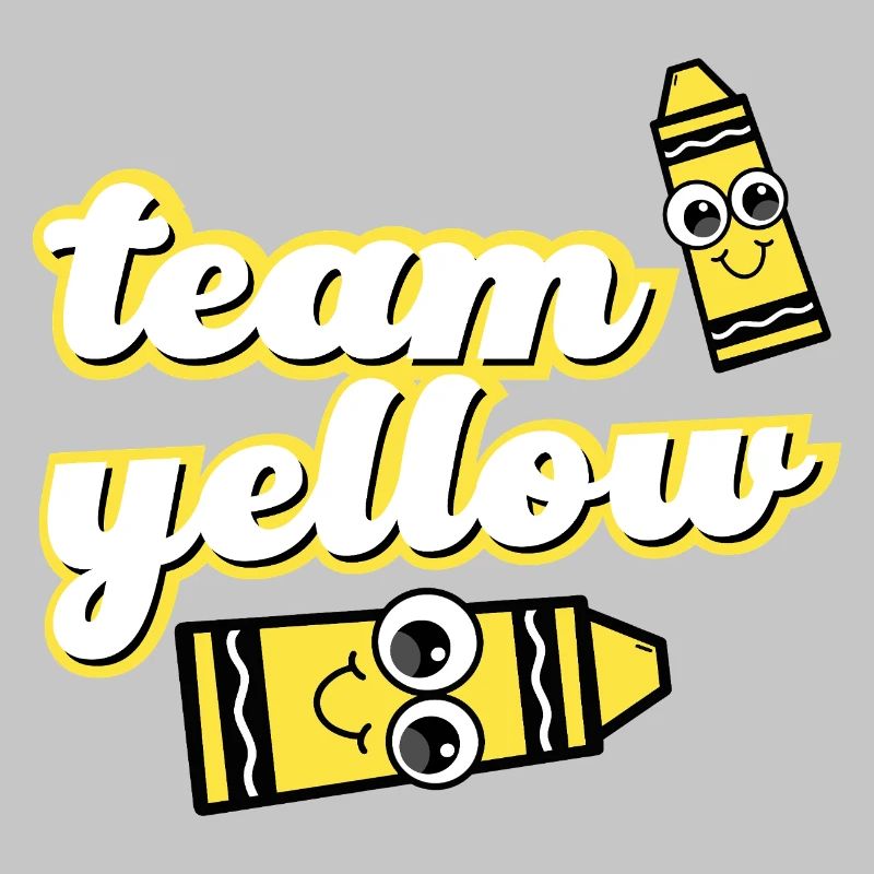 Team Yellow Crayons with Face