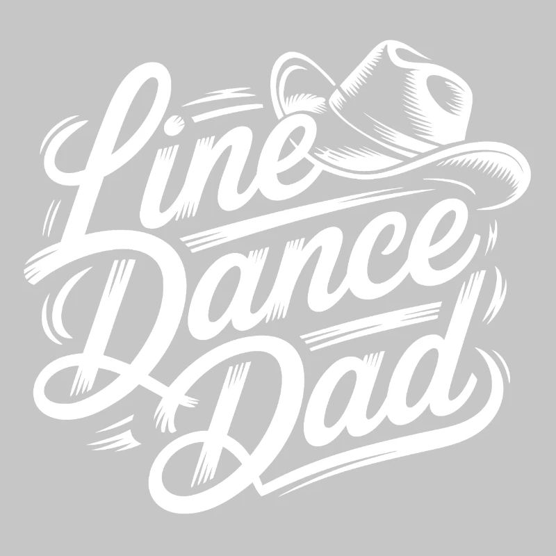 Line Dance Dad - Script Logo