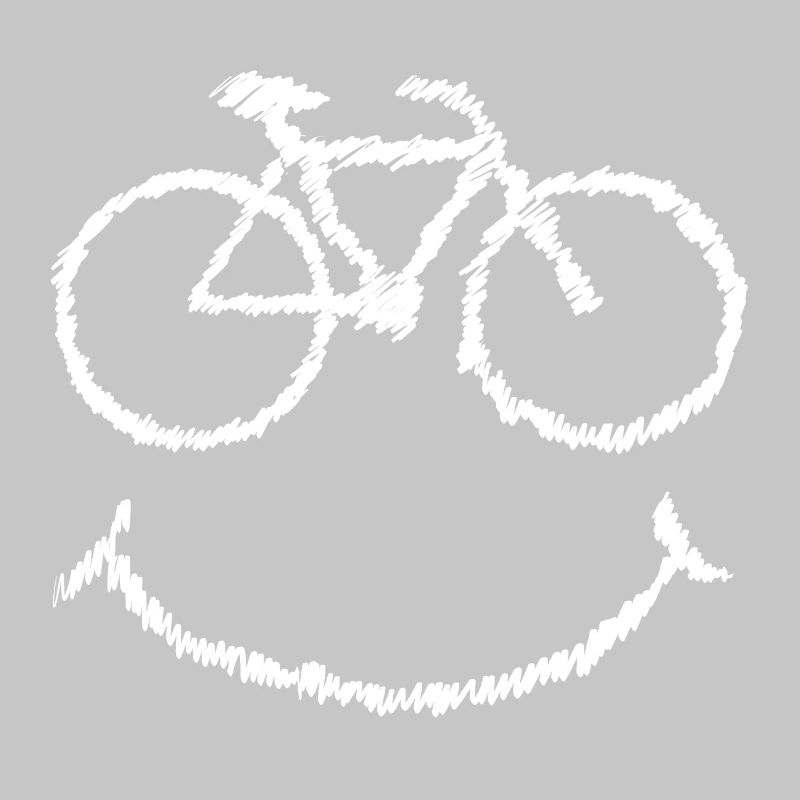 Bicycle Smile Doodled Gift Idea for Cycling