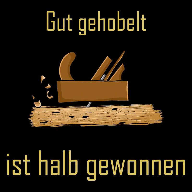Rustikaler Holzbau mit Spruch