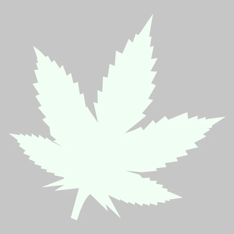 Cannabis Leaf Silhouette Mint