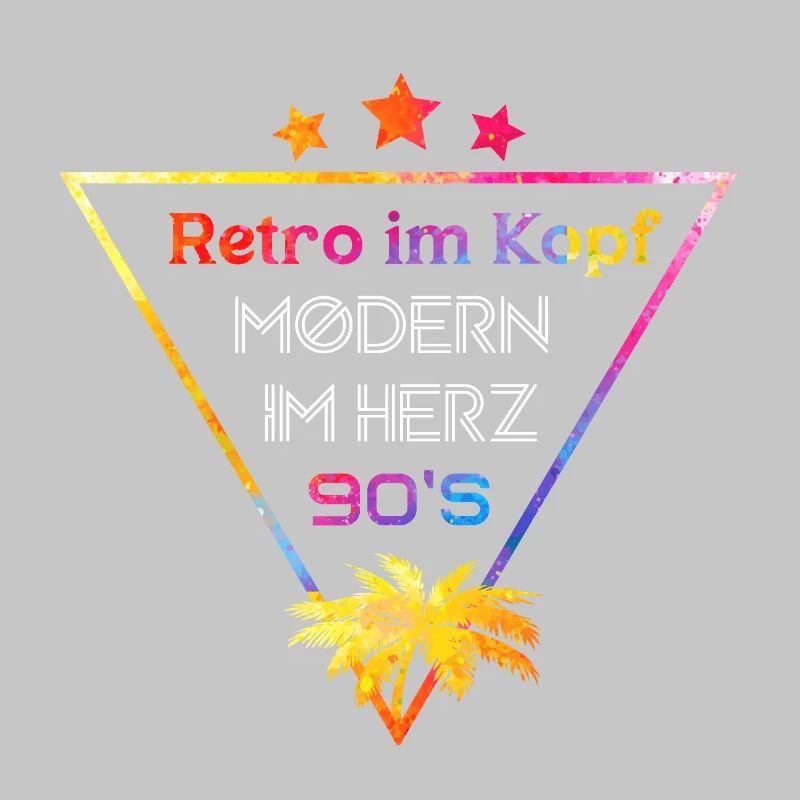 Retro Kopf Modern Herz 90er Flair