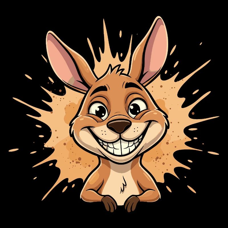 Fröhliches Känguru Splash
