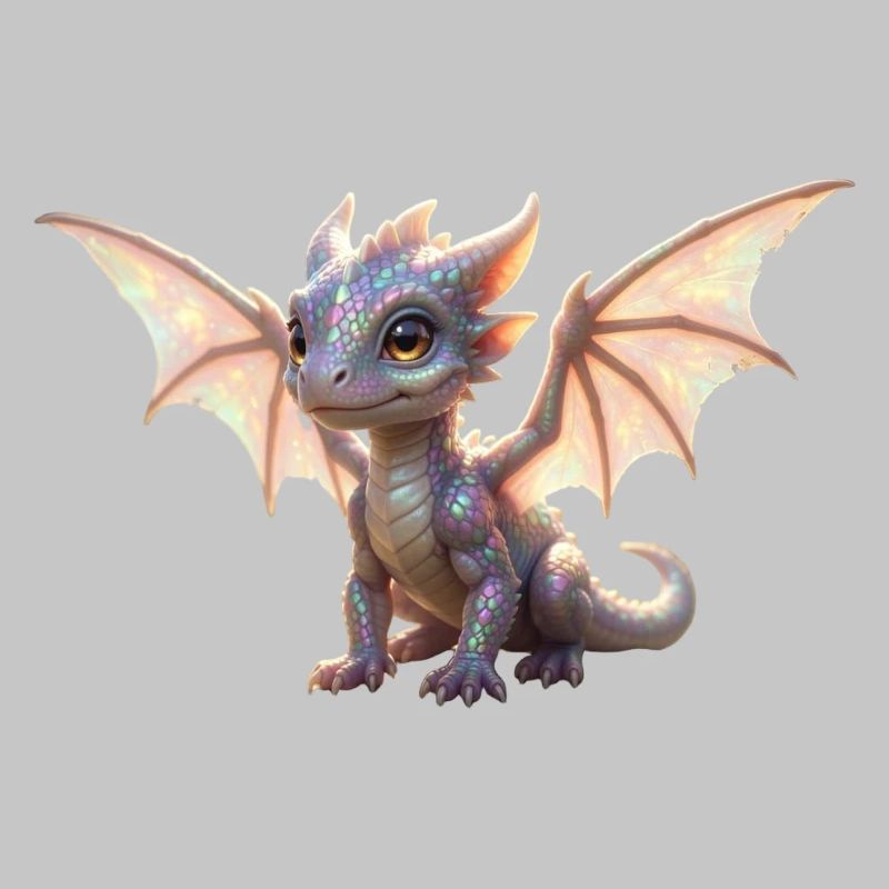 Iris Dragon: Iridescent Winged Dragon