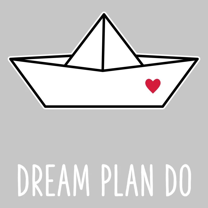 Dream Plan Do - Papierboot Schiffchen Herz