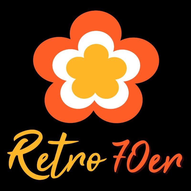 70er Jahre Blume Muster Retro