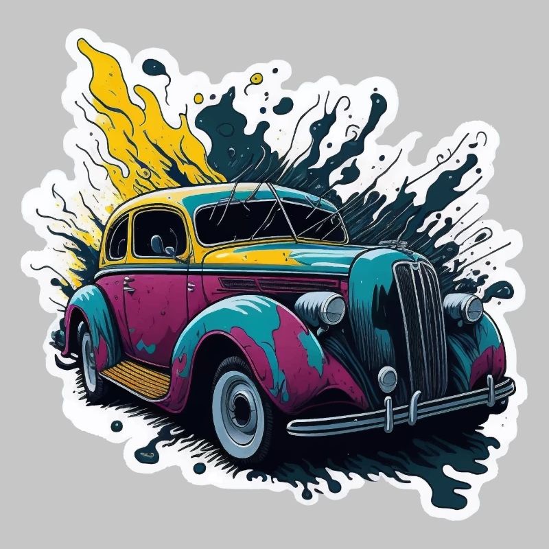 Farbiger Oldtimer Spritzer