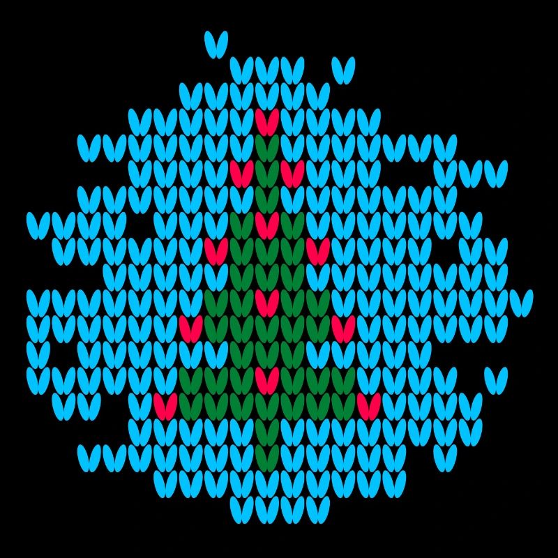 Christmas Tree Knit Ugly Christmas Xmas Pattern