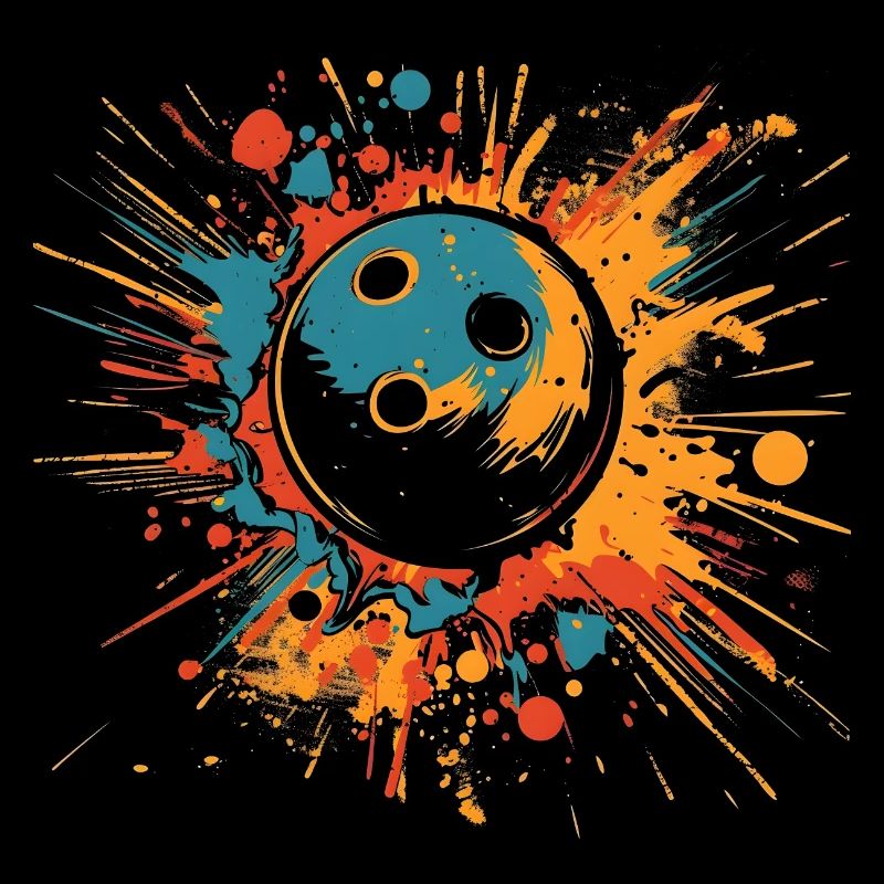 Bowling Farbkleckse