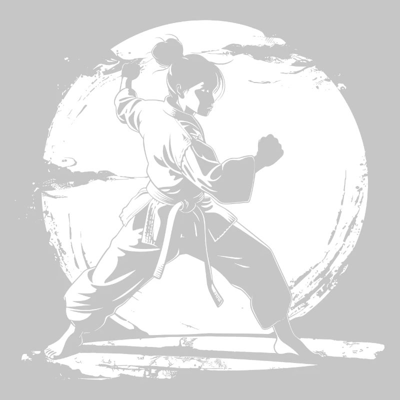 Karate Mädchen Zeichnung