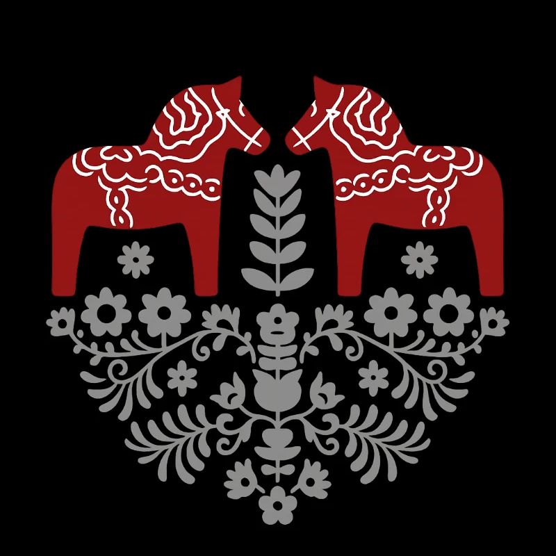 Dala Horse – Folklore scandinave en gris