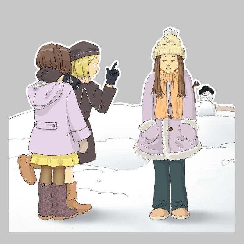 Scena invernale per bambini
