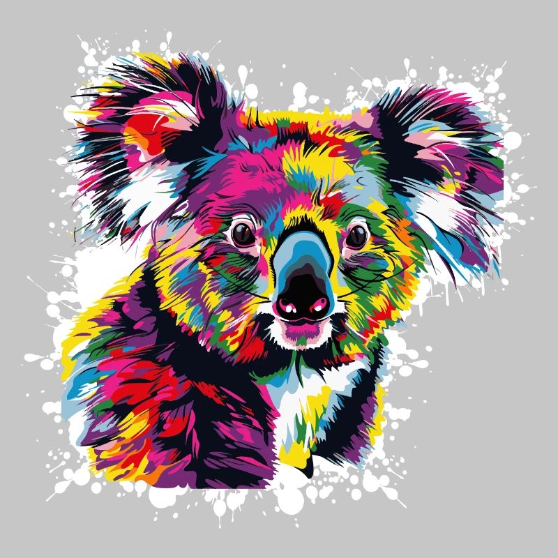 Kreativer Koala Farbexplosion