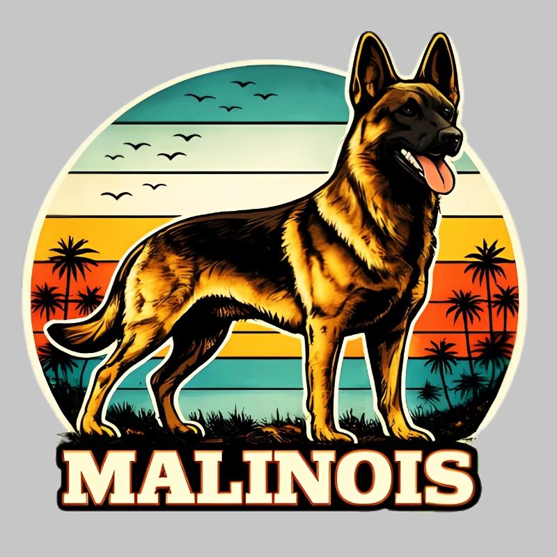 Belgian Shepherd Malinois Retro