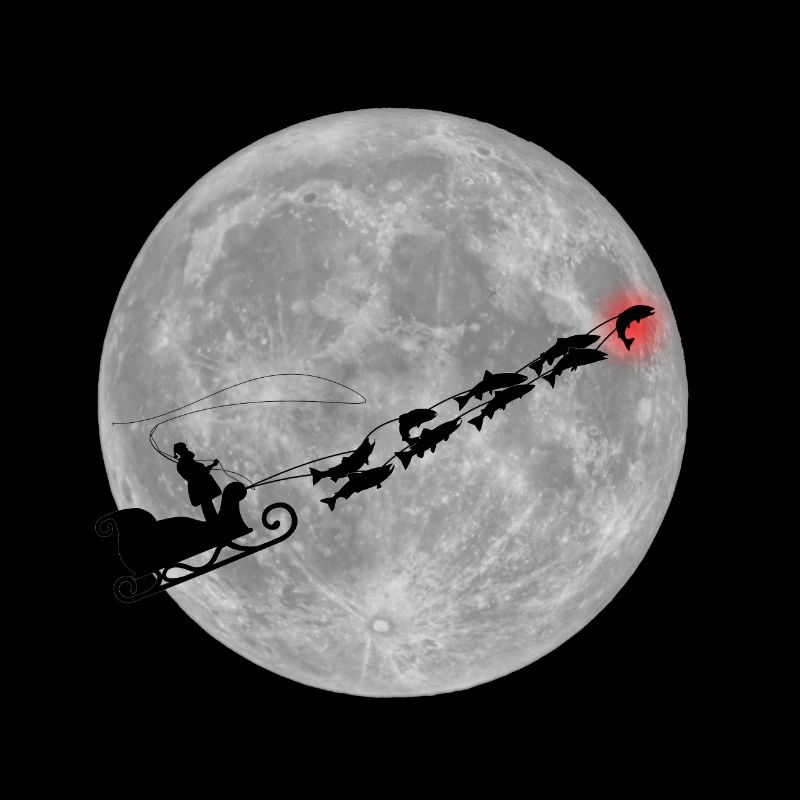 Angelnder Weihnachtsmann