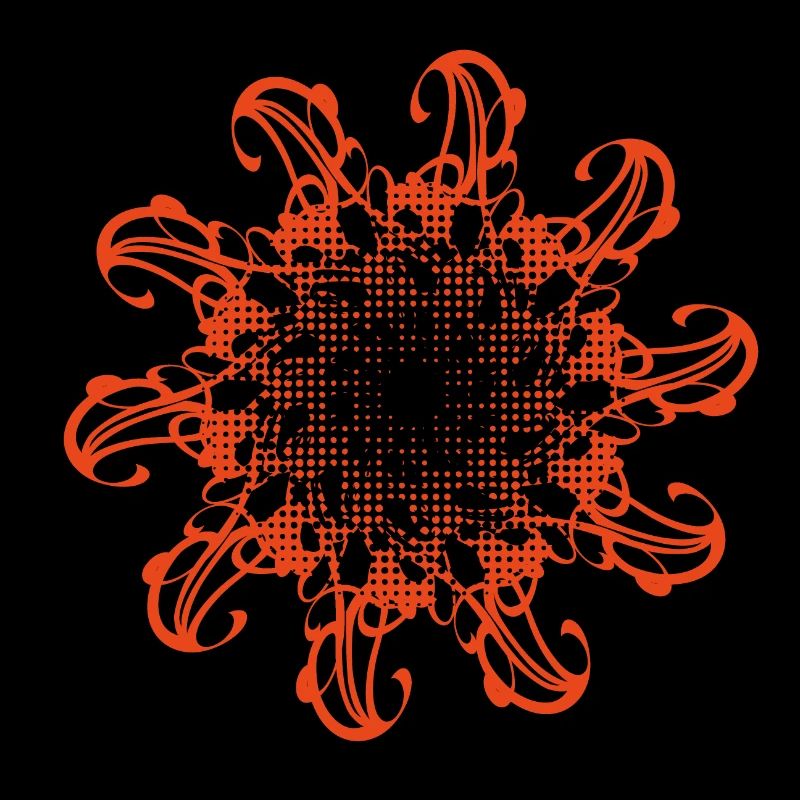 Random patterns rotated and dotted