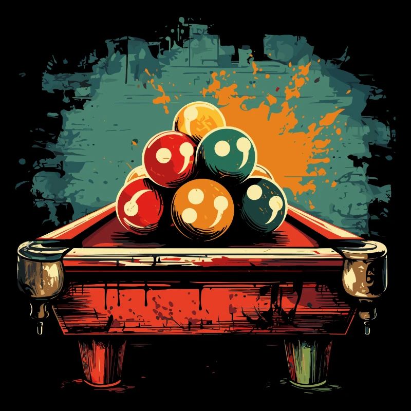 Billard Comic Stil