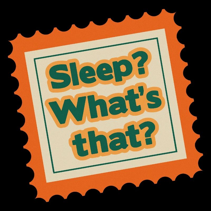 Dormir Qu’est-ce que c’est que ce design de tampon rétro