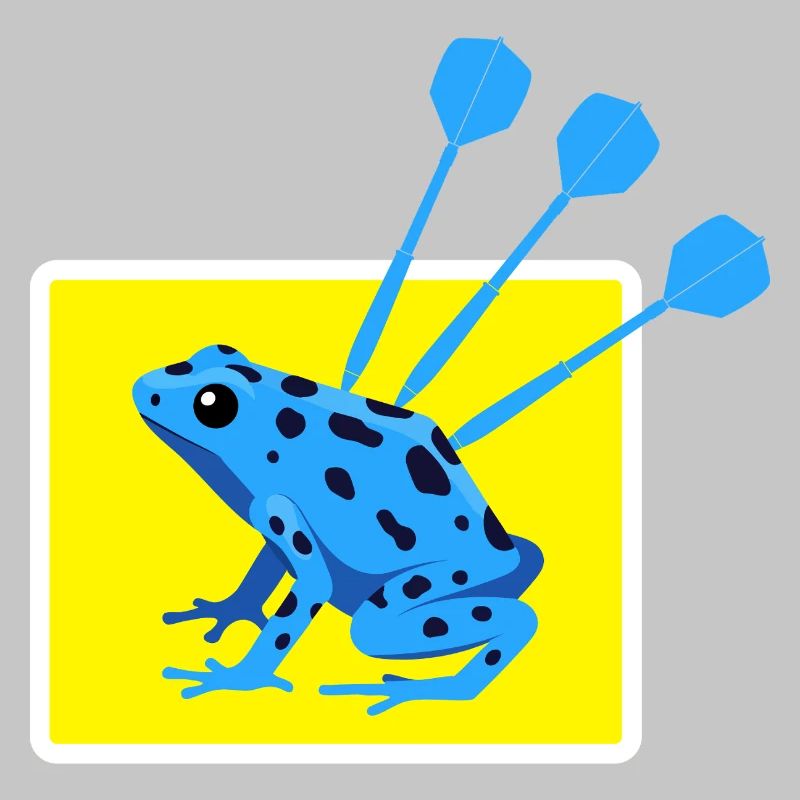 Conception amusante de fléchettes et de grenouilles