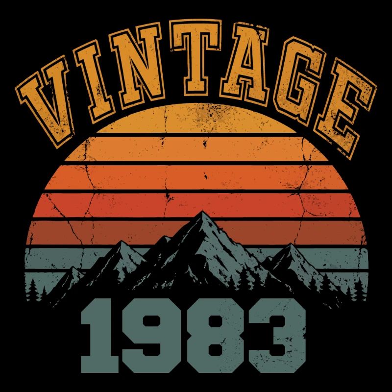 Vintage 1983 Retro Mountain Geburtstag 1983