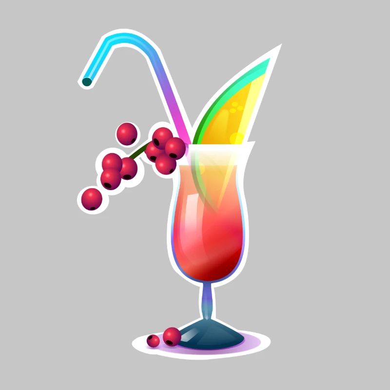 Tropischer Farbcocktail