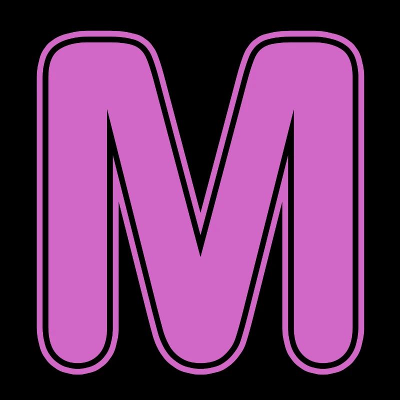 M lettre Alphabet Nom Épeller Cadeau