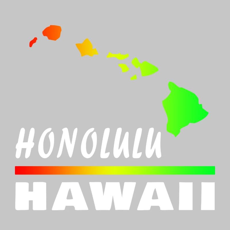 Hawaii Honolulu with Map / Gift Map