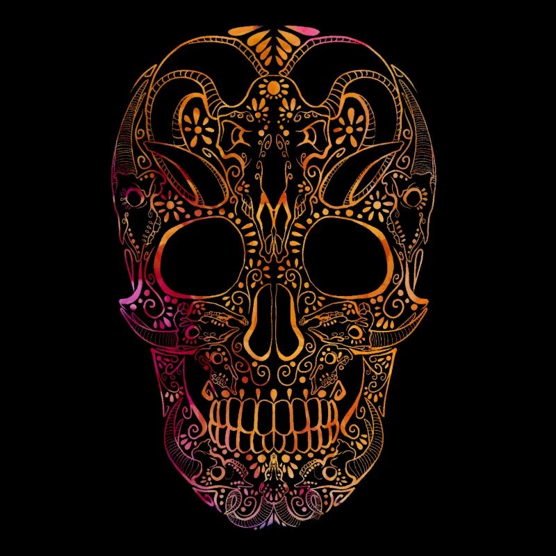 Colored Skull Ornament