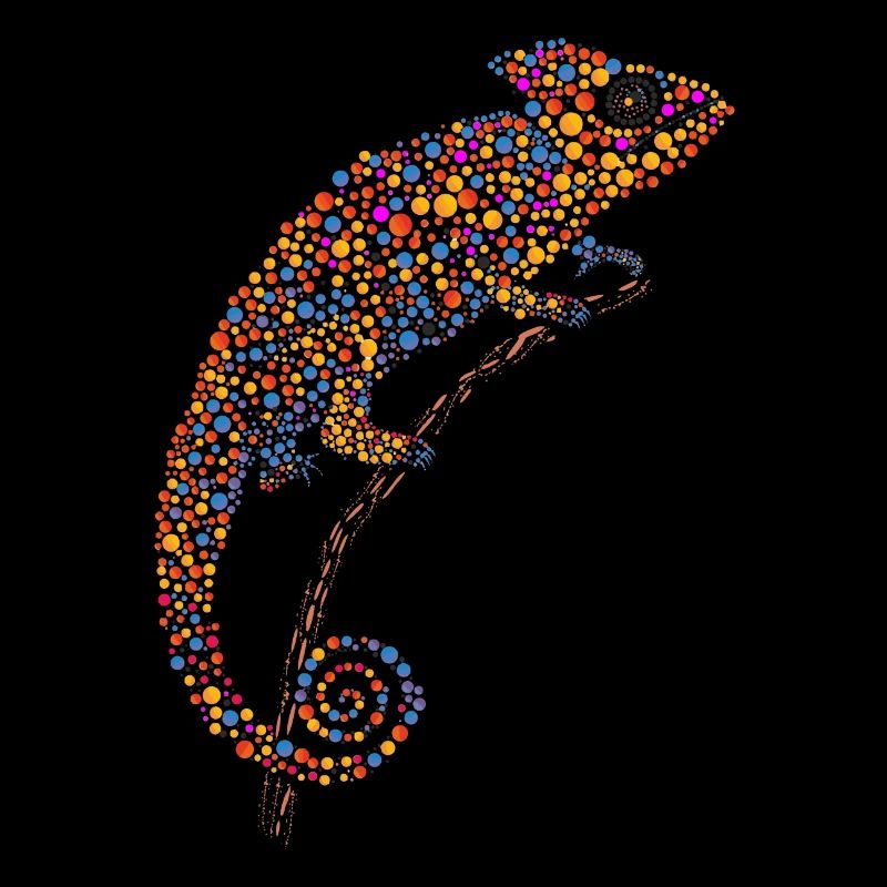 Chameleon Cute Colored Chameleon