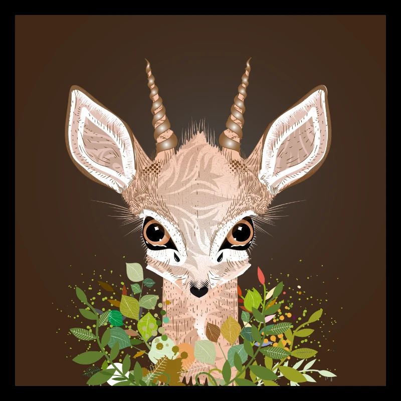 Dwarf antelope Dikdik with big eyes