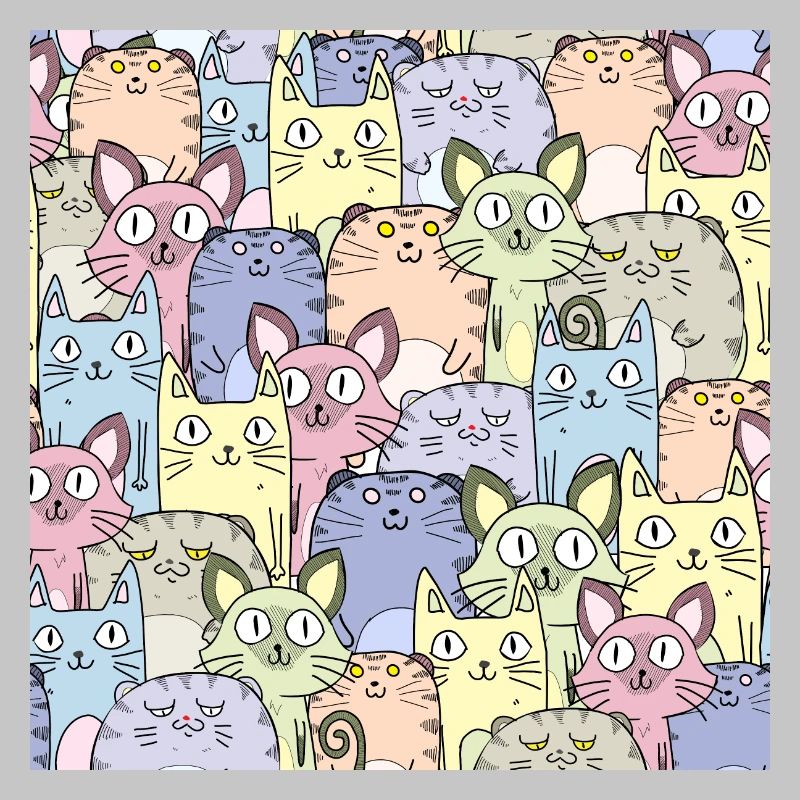 Katzen Muster Katze Wallpaper Katzenmuster Pattern