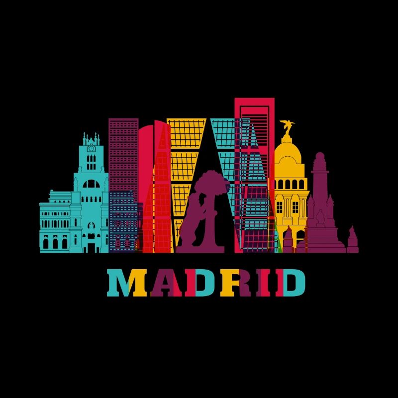 Madrid City Skyline Spain Landmark