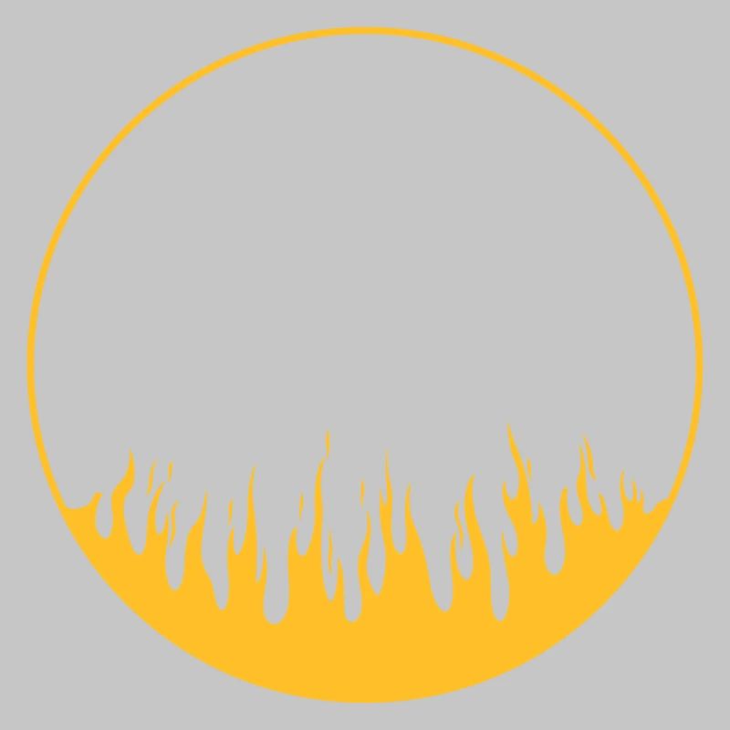 Circle on fire | 1-Color vectorgraphic