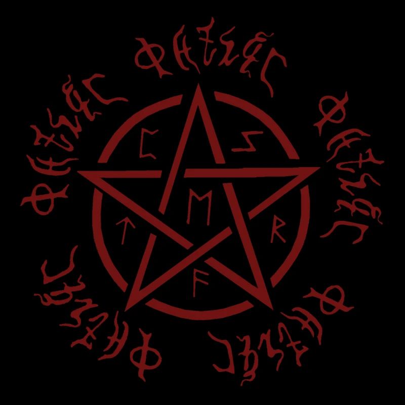 Pentagram pattern, futhark, goth, Halloween outfit