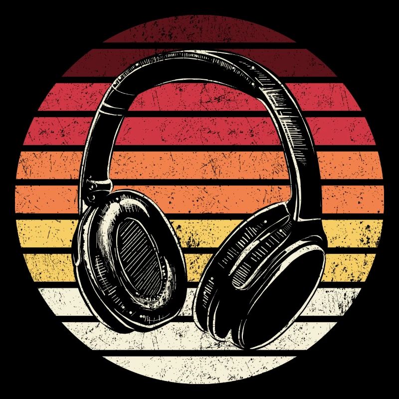 Retro Sunset Headphones