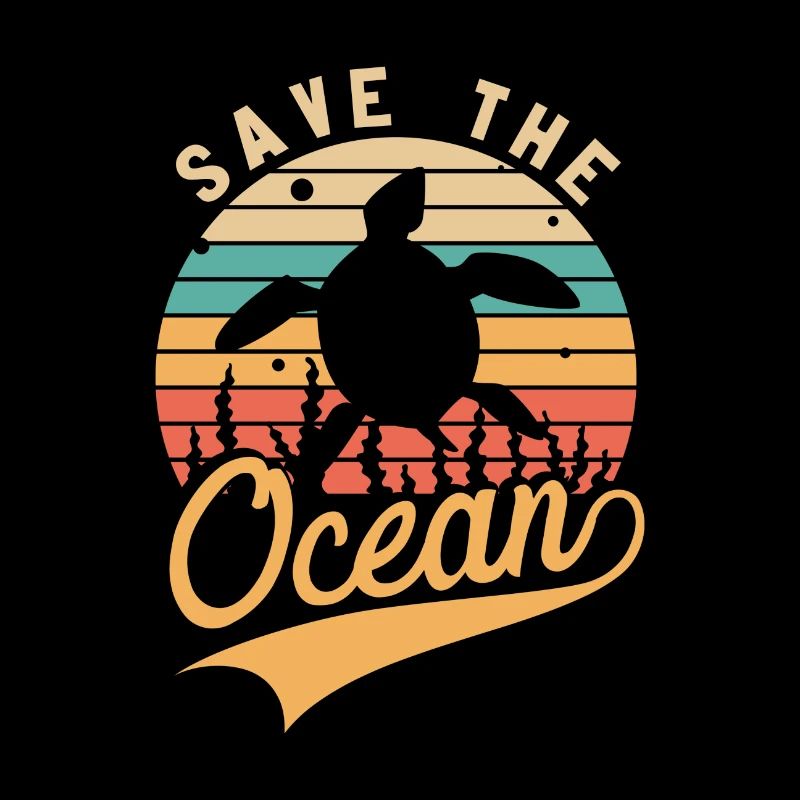 Save The Ocean Marine Sea Turtle Lover