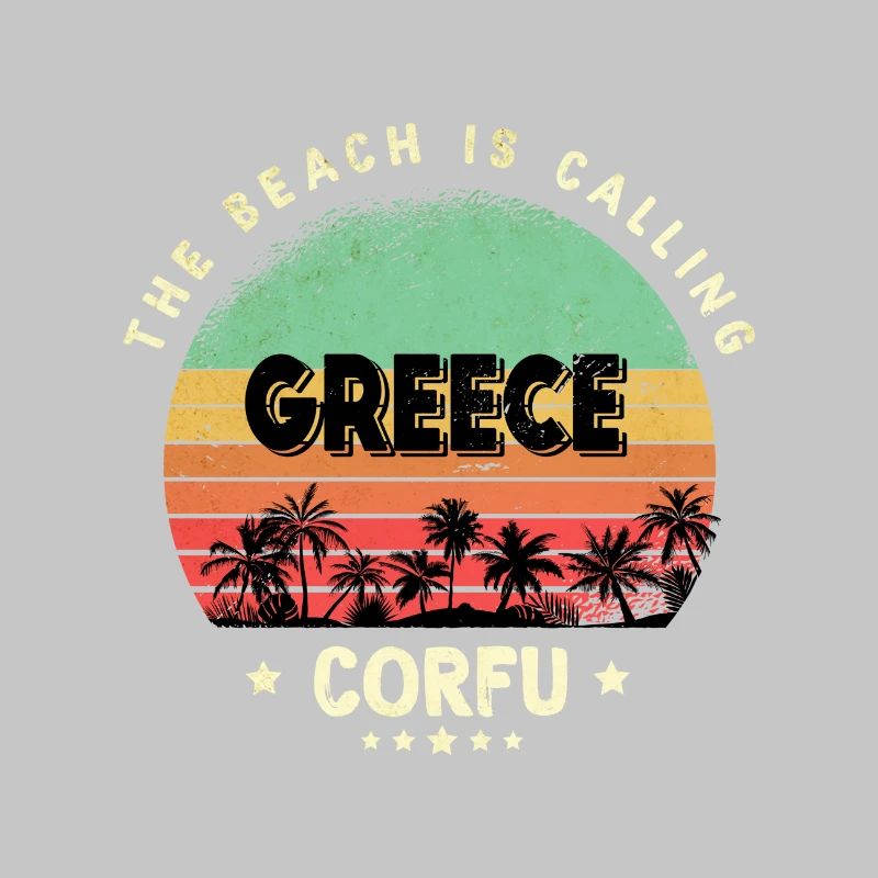 Corfou Grèce Beach Vintage Thaïlande