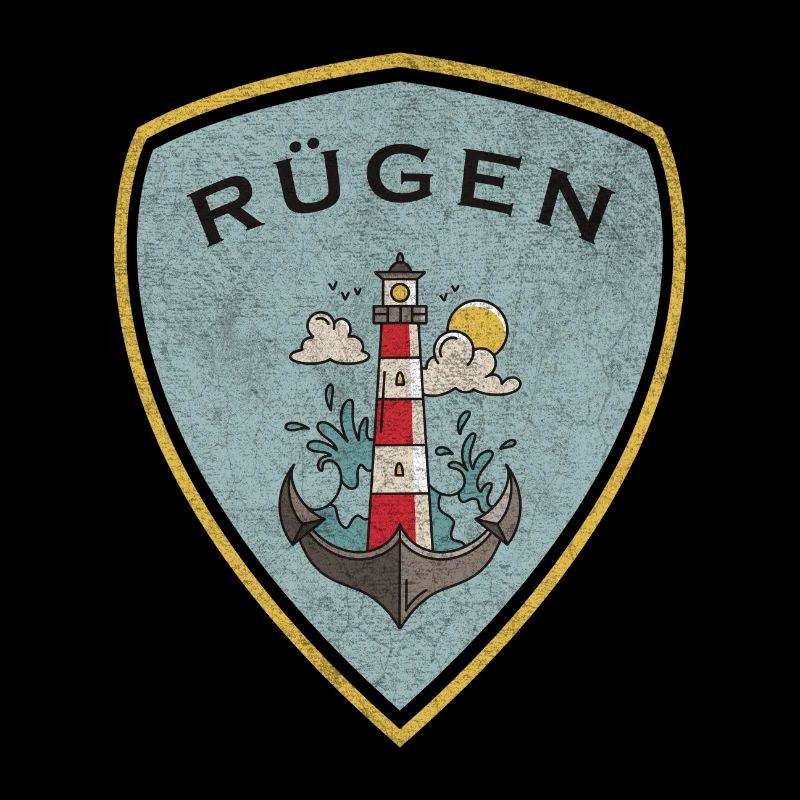Rügen Wappen Leuchtturm Design